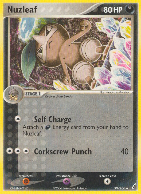 Nuzleaf (39/100) [EX: Crystal Guardians] 