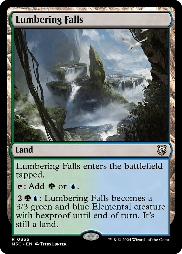 Lumbering Falls (Ripple Foil) [Modern Horizons 3 Commander] 