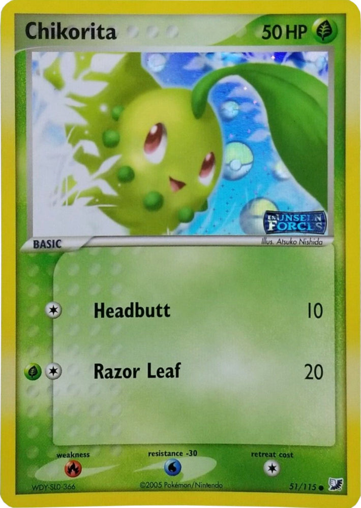 Chikorita (51/115) (Stamped) [EX: Unseen Forces] 