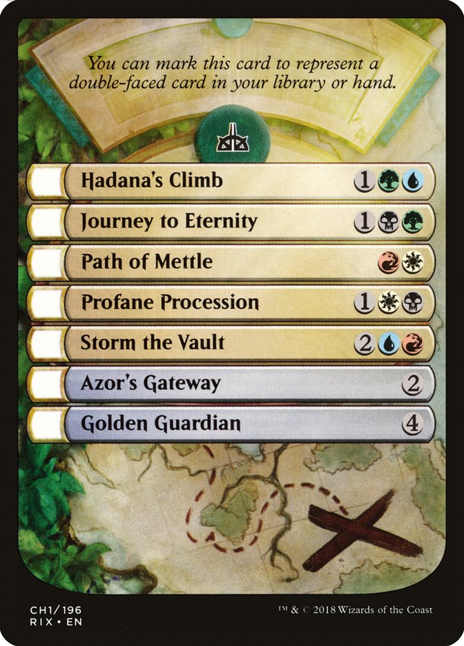 Rivals of Ixalan Checklist [Rivals of Ixalan Tokens] 