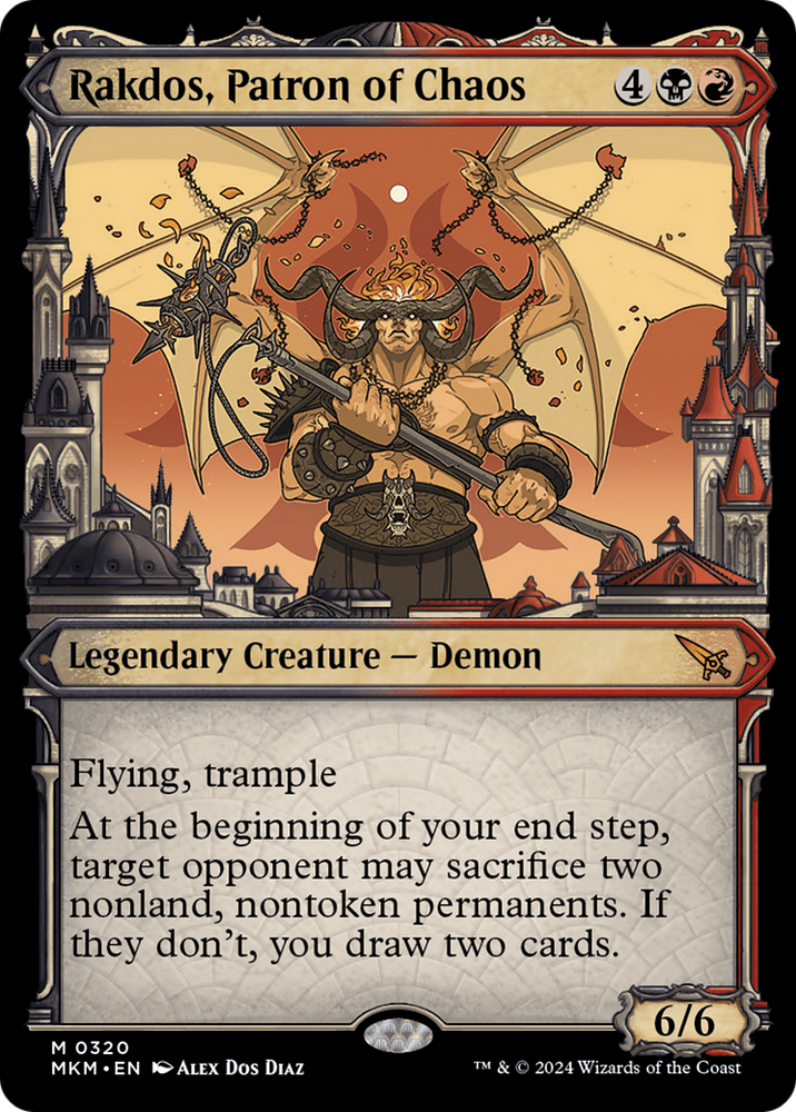 Rakdos, Patron of Chaos (Showcase) (0320) [Murders at Karlov Manor] 