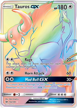 Tauros GX (156/149) [Sun &amp; Moon: Base Set] 