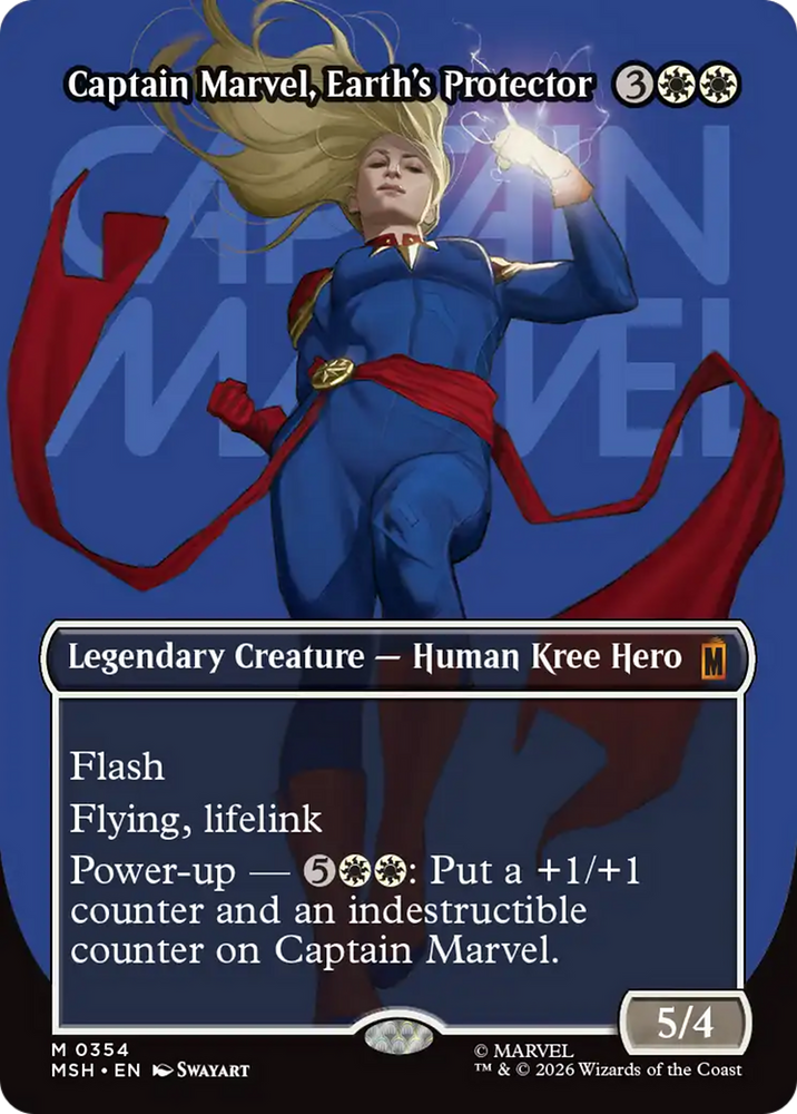 Captain Marvel, Earth's Protector (Borderless) (0354) [Marvel Super Heroes]
