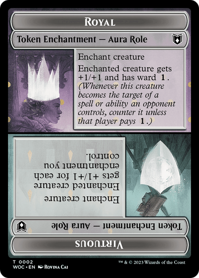 Copy // Royal Role / Virtuous Role Double-Sided Token [Wilds of Eldraine Commander Tokens] 
