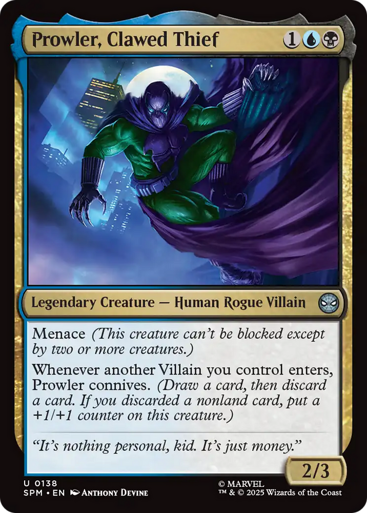 Prowler, Clawed Thief [Marvel's Spider-Man]