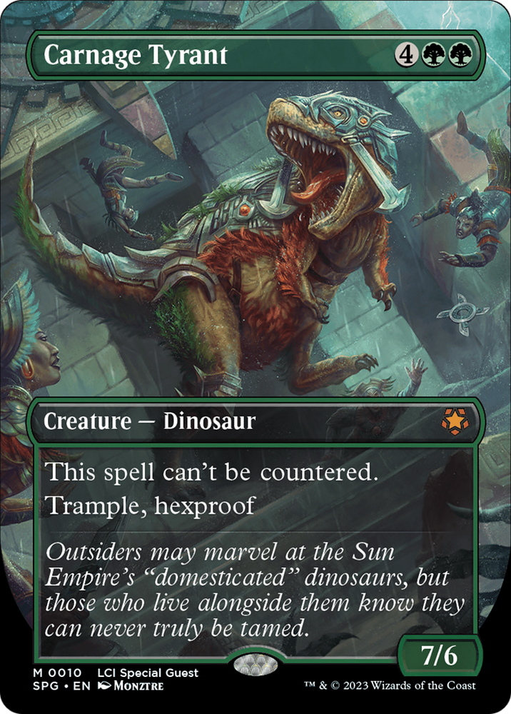 Carnage Tyrant (Borderless) [The Lost Caverns of Ixalan Special Guests] 