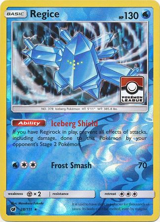 Regice (28/111) (League Promo) [Sun & Moon: Crimson Invasion] 