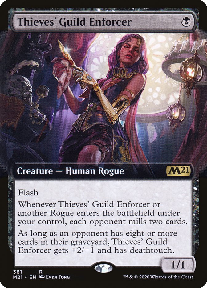 Thieves' Guild Enforcer (Extended Art) [Core Set 2021]