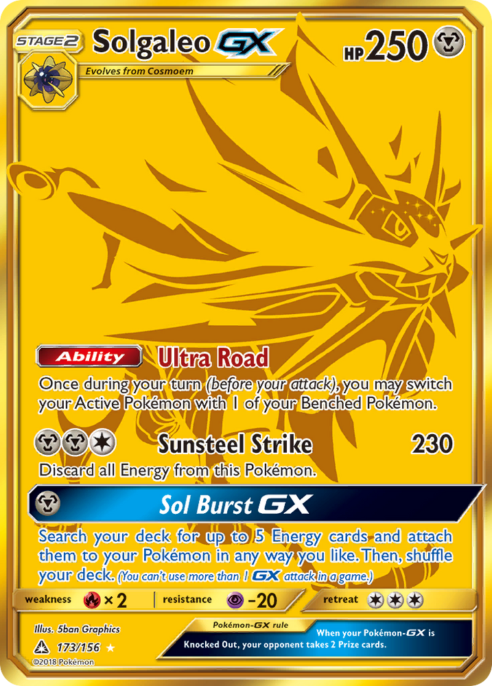 Solgaleo GX (173/156) [Sun &amp; Moon: Ultra Prism] 