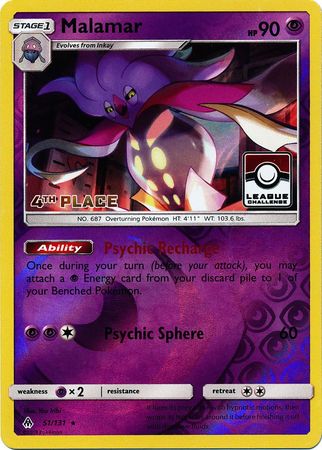 Malamar (51/131) (League Promo 4th Place) [Sun &amp; Moon: Forbidden Light] 