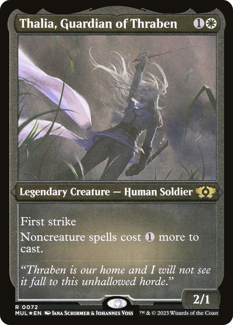 Thalia, Guardian of Thraben (Foil Etched) [Multiverse Legends] 