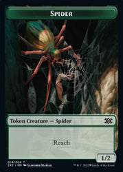 Spider // Aven Initiate Double-Sided Token [Double Masters 2022 Tokens] 