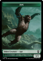 Ape // Plant Double-Sided Token [Modern Horizons 3 Commander Tokens] 