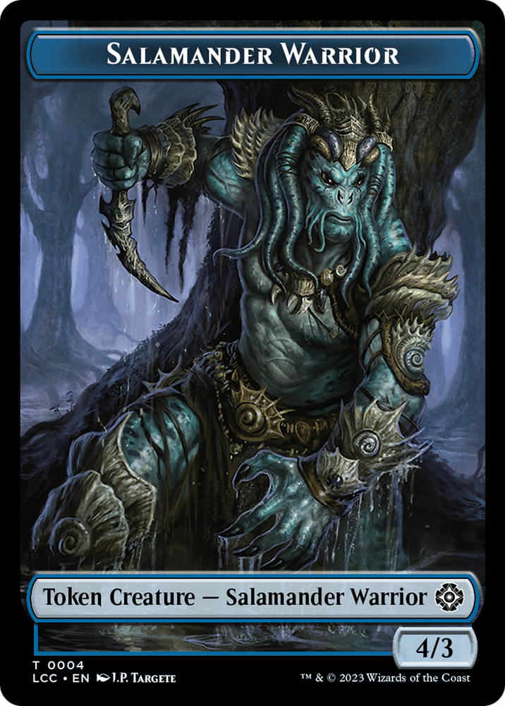 Salamander Warrior // Shapeshifter Double-Sided Token [The Lost Caverns of Ixalan Commander Tokens] 