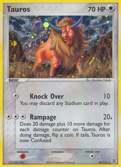 Tauros (16/112) [EX: FireRed & LeafGreen] 