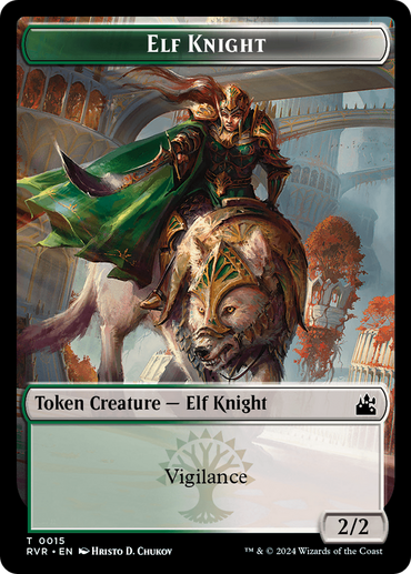 Elf Knight // Sphinx Double-Sided Token [Ravnica Remastered Tokens]