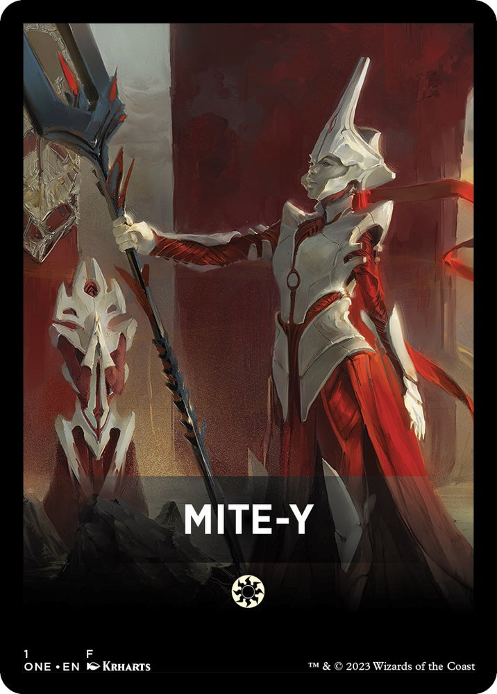 Mite-Y Theme Card [Phyrexia: All Will Be One Tokens] 