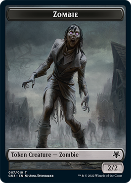 Zombie // Human Soldier Double-Sided Token [Game Night: Free-for-All Tokens] 