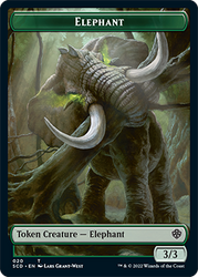 Elephant // Thopter Double-Sided Token [Starter Commander Decks] 