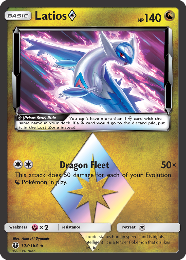 Latios (108/168) (Prism Star) [Sun & Moon: Celestial Storm] 