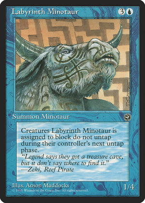 Labyrinth Minotaur (Zeki Flavor Text) [Homelands] 