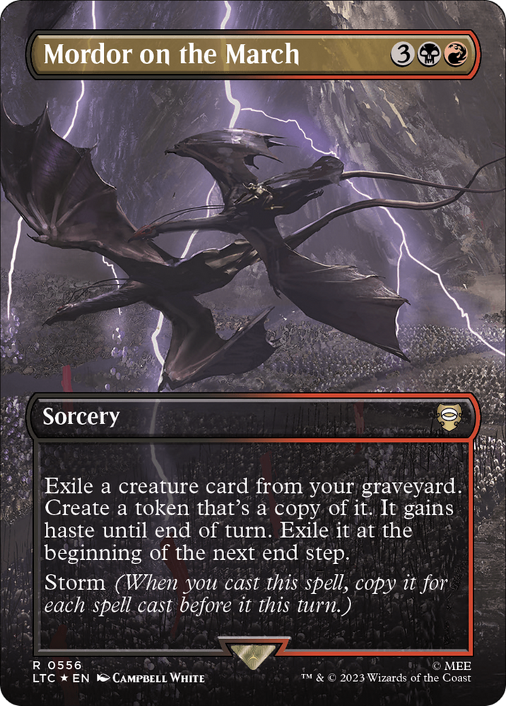 Mordor on the March (Borderless) (Surge Foil) [The Lord of the Rings: Tales of Middle-Earth Commander] 