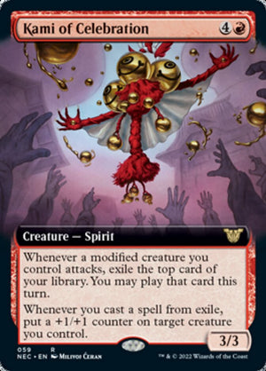 Kami of Celebration (Extended Art) [Kamigawa: Neon Dynasty Commander] 
