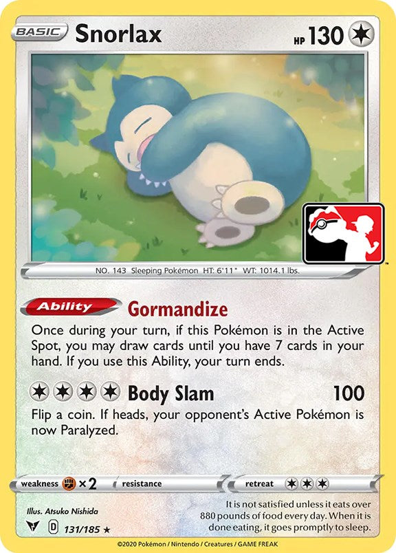 Snorlax (131/185) [Prize Pack Series One] 