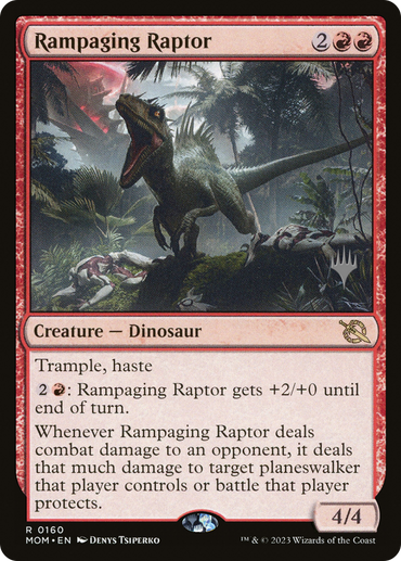 Rampaging Raptor (Promo Pack) [March of the Machine Promos] 