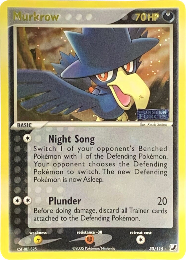 Murkrow (30/115) (Stamped) [EX: Unseen Forces] 