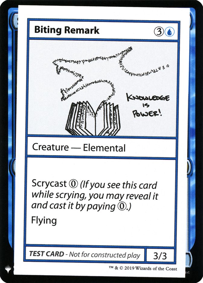 Biting Remark [Mystery Booster Playtest Cards] 