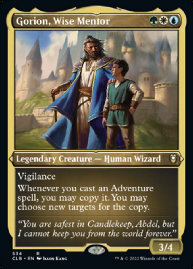 Gorion, Wise Mentor (Foil Etched) [Commander Legends: Battle for Baldur's Gate] 