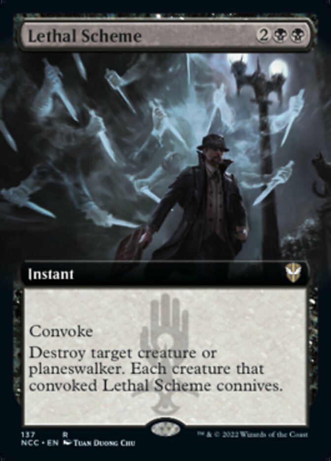 Lethal Scheme (Extended Art) [Streets of New Capenna Commander] 