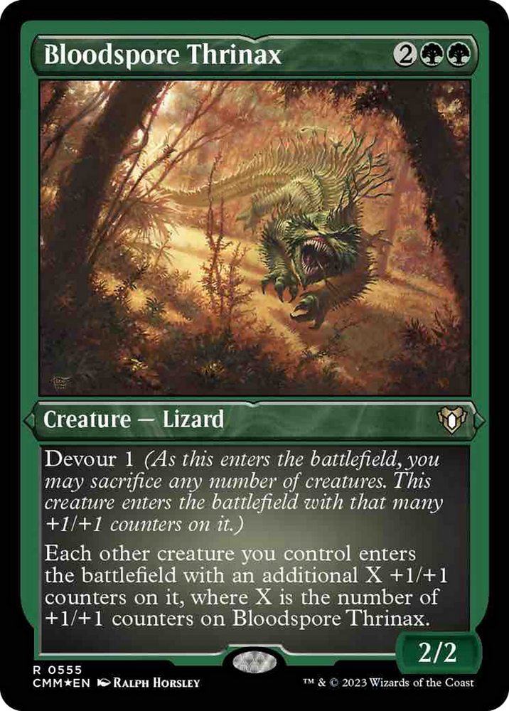 Bloodspore Thrinax (Foil Etched) [Commander Masters] 