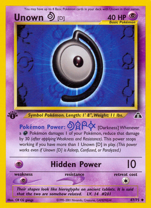 Unown [D] (47/75) [Neo Discovery 1st Edition] 