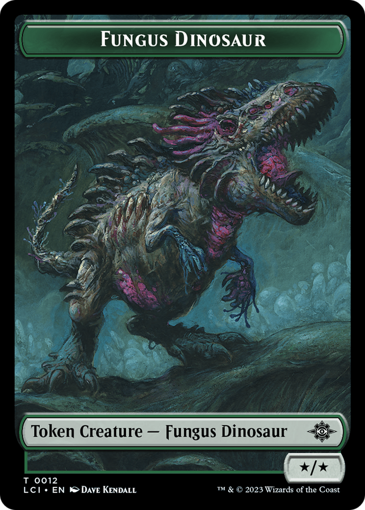 Fungus Dinosaur // Spirit Double-Sided Token [The Lost Caverns of Ixalan Tokens] 