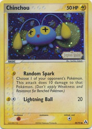 Chinchou (50/92) (Stamped) [EX: Legend Maker] 