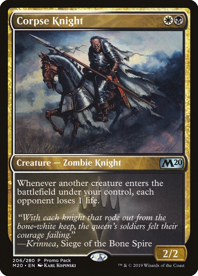 Corpse Knight (Promo Pack) [Core Set 2020 Promos] 