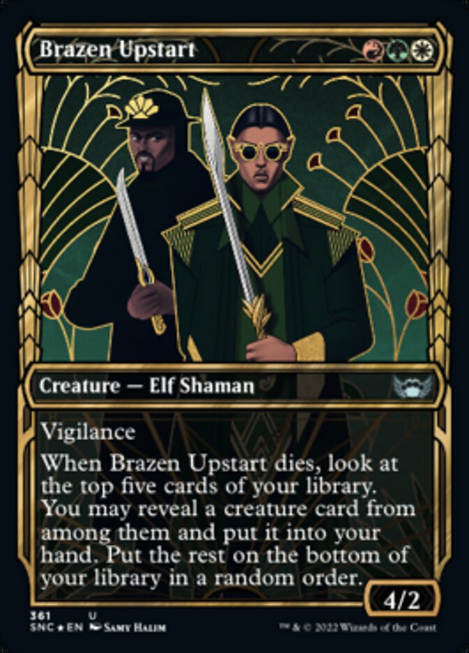 Brazen Upstart (Showcase Golden Age Gilded Foil) [Streets of New Capenna] 