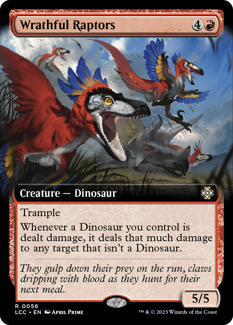 Wrathful Raptors (Extended Art) [The Lost Caverns of Ixalan Commander]