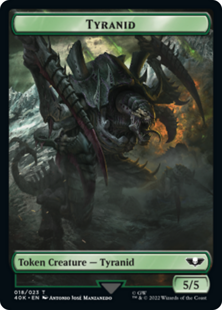 Tyranid (17) // Tyranid (18) Double-Sided Token [Warhammer 40,000 Tokens] 