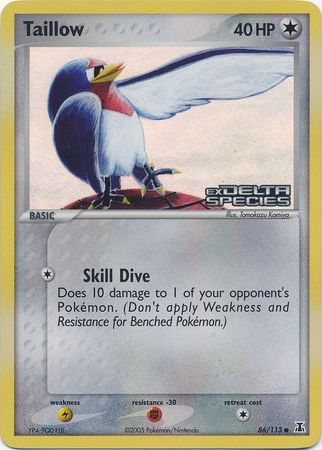 Taillow (86/113) (Stamped) [EX: Delta Species] 