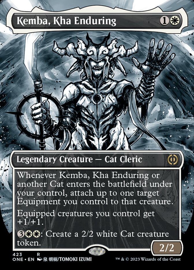 Kemba, Kha Enduring (Borderless Manga Step-and-Compleat Foil) [Phyrexia: All Will Be One] 