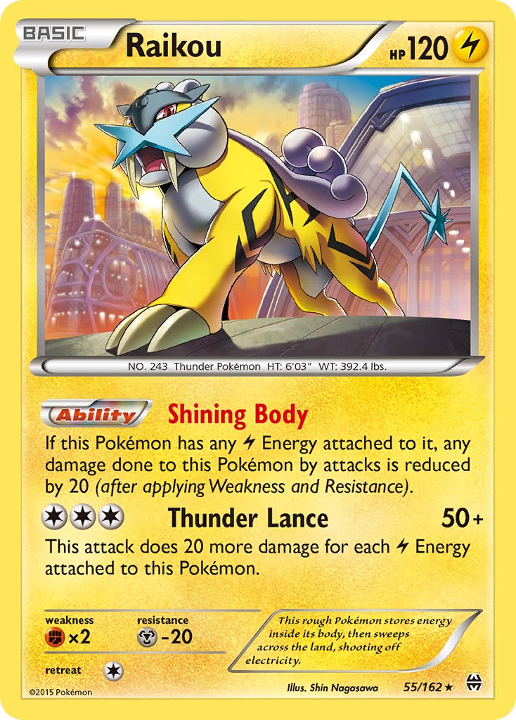 Raikou (55/162) (Cosmos Holo) (Blister Exclusive) [XY: BREAKthrough] 