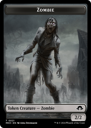 Elephant // Zombie Double-Sided Token [Modern Horizons 3 Commander Tokens] 