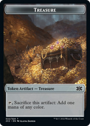 Saproling // Treasure Double-Sided Token [Double Masters 2022 Tokens] 
