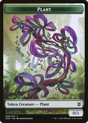 Cat Beast // Plant Double-Sided Token [Zendikar Rising Tokens] 