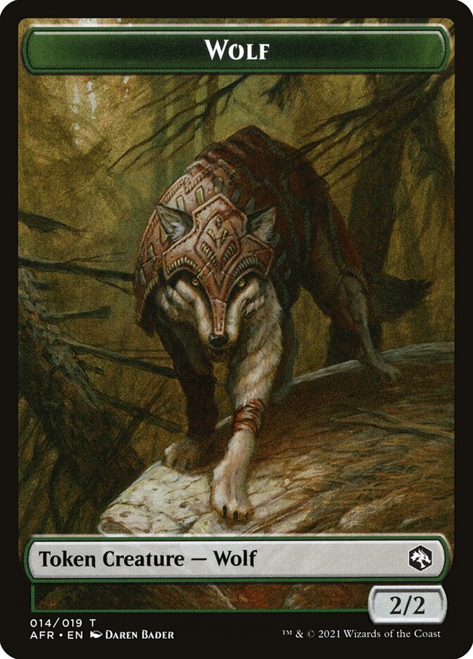 Wolf // Vecna ​​Double-Sided Token [Dungeons &amp; Dragons: Adventures in the Forgotten Realms Tokens] 