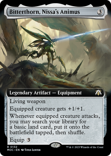 Bitterthorn, Nissa's Animus (Extended Art) [March of the Machine Commander] 