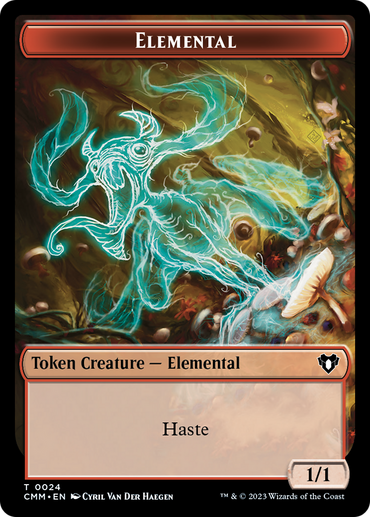 Elemental (0024) // Phyrexian Germ Double-Sided Token [Commander Masters Tokens]